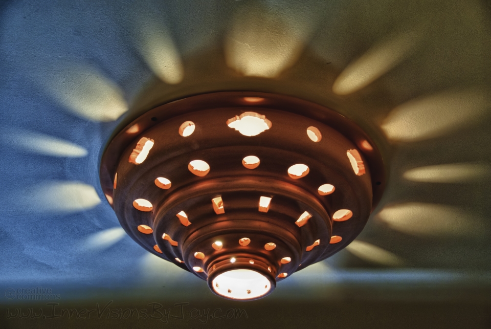 Among Us Fying saucer shaped corporate lighting