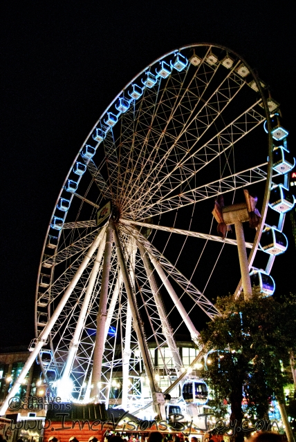 Mancunia Manchester Eye at Night